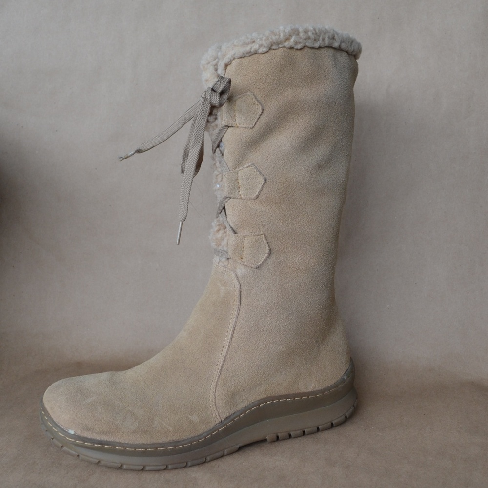 * SONOMA Tan Suede Wedge Boot Sz. 8.5